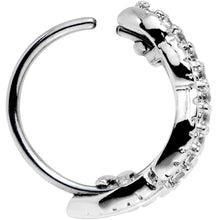 20G Clear CZ Gem Feather Seamless Circular Ring