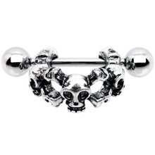 16G 1/2 Gothic Skull Cartilage Cuff