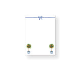 Orange Tree Chinoiserie | Notepad | Blue Watercolor Bows | Perfect Gift