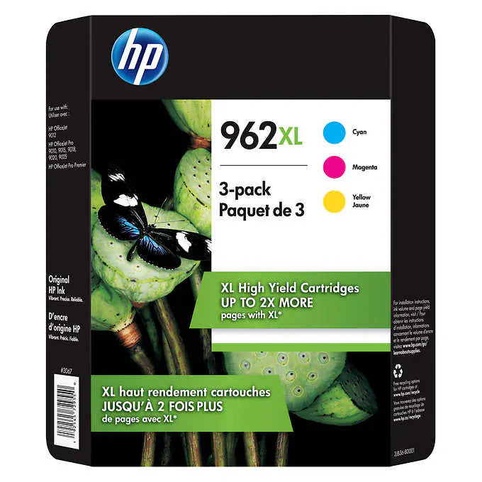 New, Pre-Owned - HP 962XL Cyan, Magenta, Yellow Ink Cartridge