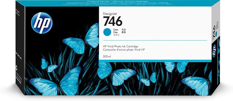 New, Pre-Owned - HP 746 300mL Cyan (P2V80A) Ink Cartridge