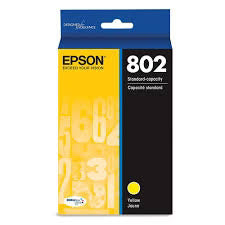 New, Pre-Owned - Epson T802 Standard Yield Yellow Ink Cartridge, T802420-S