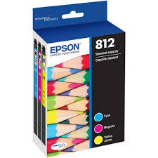 New, Pre-Owned - Epson 812 Standard Yield Multi-Color (3-Pack) Ink Cartridge T812520-S