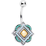 Yellow Gem Aqua Pink Baby Blue Orb Easter Sunday Belly Ring