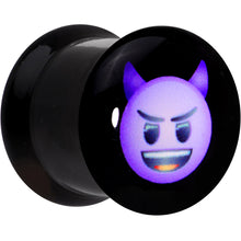 7/16 Licensed Purple Devil emoji Acrylic Double Flare Plug Set