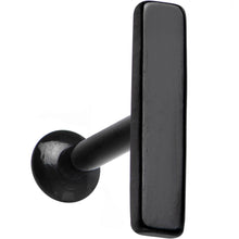 1/4 9mm Black IP Rectangle Internal Thread Daith Cartilage Tragus