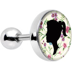 16G 1/4 Woman Floral Silhouette Tragus Cartilage Earring