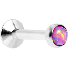 1/4 Pink Synthetic Opal Internally Threaded Daith Cartilage Tragus