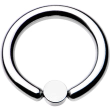 10G 1/2 White Faux Opal 4mm Disc BCR Captive Ring