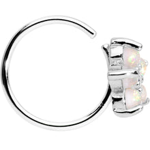 20G Clear CZ White Faux Opal Seamless Circular Ring