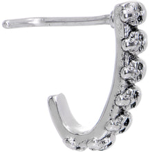 20G Halloween Scary Skulls Faux Hoop L Shaped Nose Ring