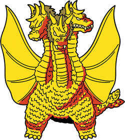 King Ghidorah Showa Era AR Pin