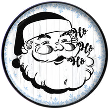 Christmas Retro Santa Ho Ho Ho Black Stud Earrings
