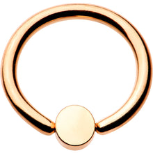 16G 5/16 Clear Gem 3mm Disc Rose Gold IP BCR Captive Ring