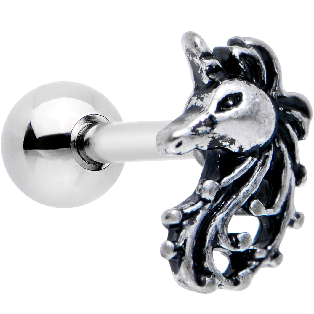16G 1/4 Majestic Unicorn Cartilage Tragus Earring