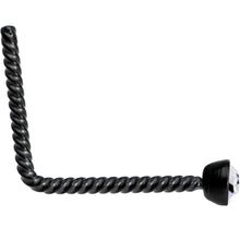 Clear 2mm Gem Inlay Black So Twisted L Shaped Nose Ring