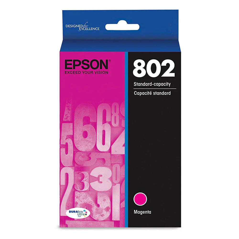 New, Pre-Owned - Epson T802 Standard Yield Magenta Ink Cartridge, T802320-S