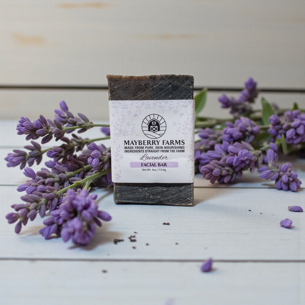 Lavender Facial Bar Soap with Goat Milk, Tallow and Honey