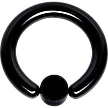 8G 1/2 Clear Gem 5mm Disc Black BCR Captive Ring