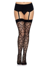 Leg Avenue Heart Net Thigh Highs