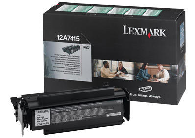 New, Pre-Owned - Lexmark 12A7415 High Yield Black Toner Cartridge