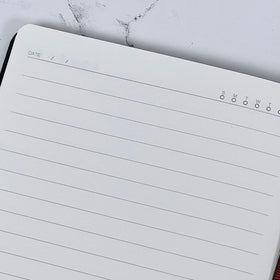 Lined Journal & Pen Gift Set— Black (FREE Engraving)