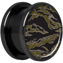 Tiger Camo Print Black Anodized Screw Fit Plug Set 5/8