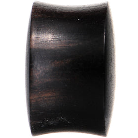 5/8 Organic Solid Black Areng Wood Saddle Plug Set