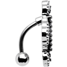 White Gem Confetti Party Pendant Top Mount Belly Ring