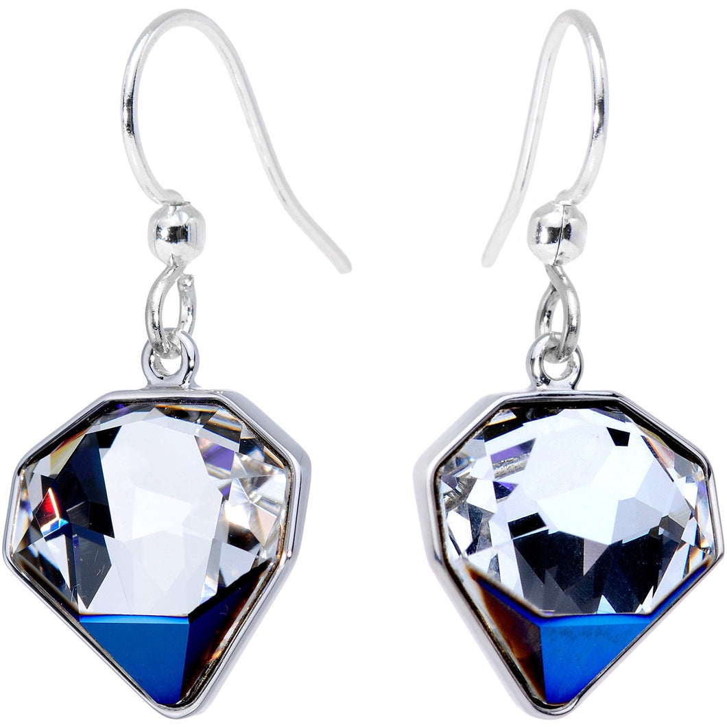 Bling Silver Plated Fishhook Earrings Created with Crystals