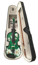 Magnolia Heaven Emerald Green Violin Outfit | Pearl Fine Tuners & Brazilwood Bow