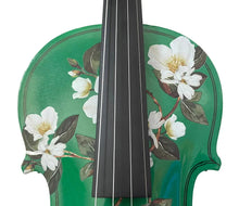 Magnolia Heaven Emerald Green Violin Outfit | Pearl Fine Tuners & Brazilwood Bow