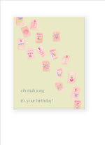 Mah Jong Birthday Card