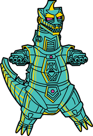 Mechagodzilla Showa Era CMYK Edition AR Pin