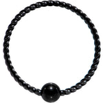 20G 3/8 Black Anodized So Twisted Captive Style Seamless Ring