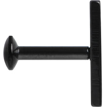 1/4 9mm Black IP Rectangle Internal Thread Daith Cartilage Tragus