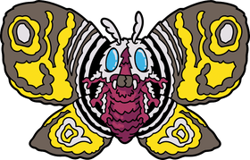 Mothra Showa Era AR Pin
