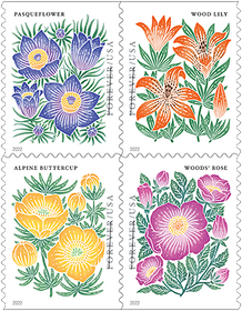 USPS Mountain Flora Forever stamp designs