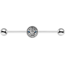 14G Black White Leopard Eyes Industrial Barbell 37mm