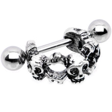 16G 1/2 Gothic Skull Cartilage Cuff