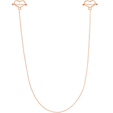 Rose Gold Tone Anodized Heart to Heart Dangle Nipple Chain