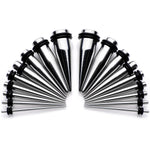 9 Piece Ear Stretching Kit in Stainless Steel Set of 2
