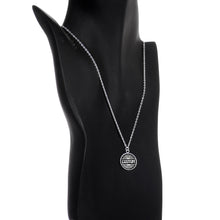 Custom Black Mandala Personalized Name Silver Plated Chain Necklace