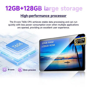 Android 14 Tablet 10.1" 12GB RAM 128GB ROM with Keyword and Mouse