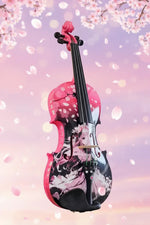 Cherry Blossom Girl Anime Violin Outfit | Carbon Fiber Bow & Faux Pearl Tailpiece
