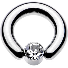 4G 9/16 Clear Gem 7mm Disc BCR Captive Ring