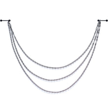 Handcrafted Black Anodized Titanium Swirly Link Dangle Nipple Chain