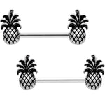 5/8 Pineapple Pizzazz Barbell Nipple Ring Set