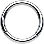 14G 3/8 Solid G23 Implant Grade Titanium Hinged Segment Ring