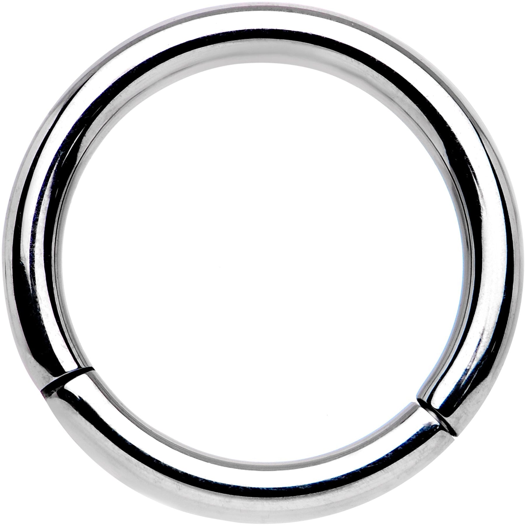 14G 3/8 Solid G23 Implant Grade Titanium Hinged Segment Ring